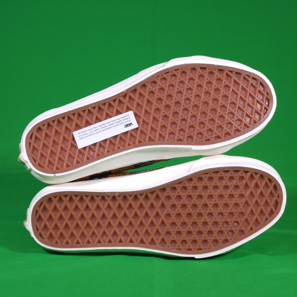 RARE Vans Sk8-Hi Tapered Tufted Checked Golden Brown VN0009QP1M7 ✨️NEW✨️ - Picture 4 of 9